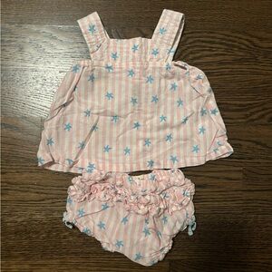 Hatley Pink and Blue Starfish Kids Matching Set
